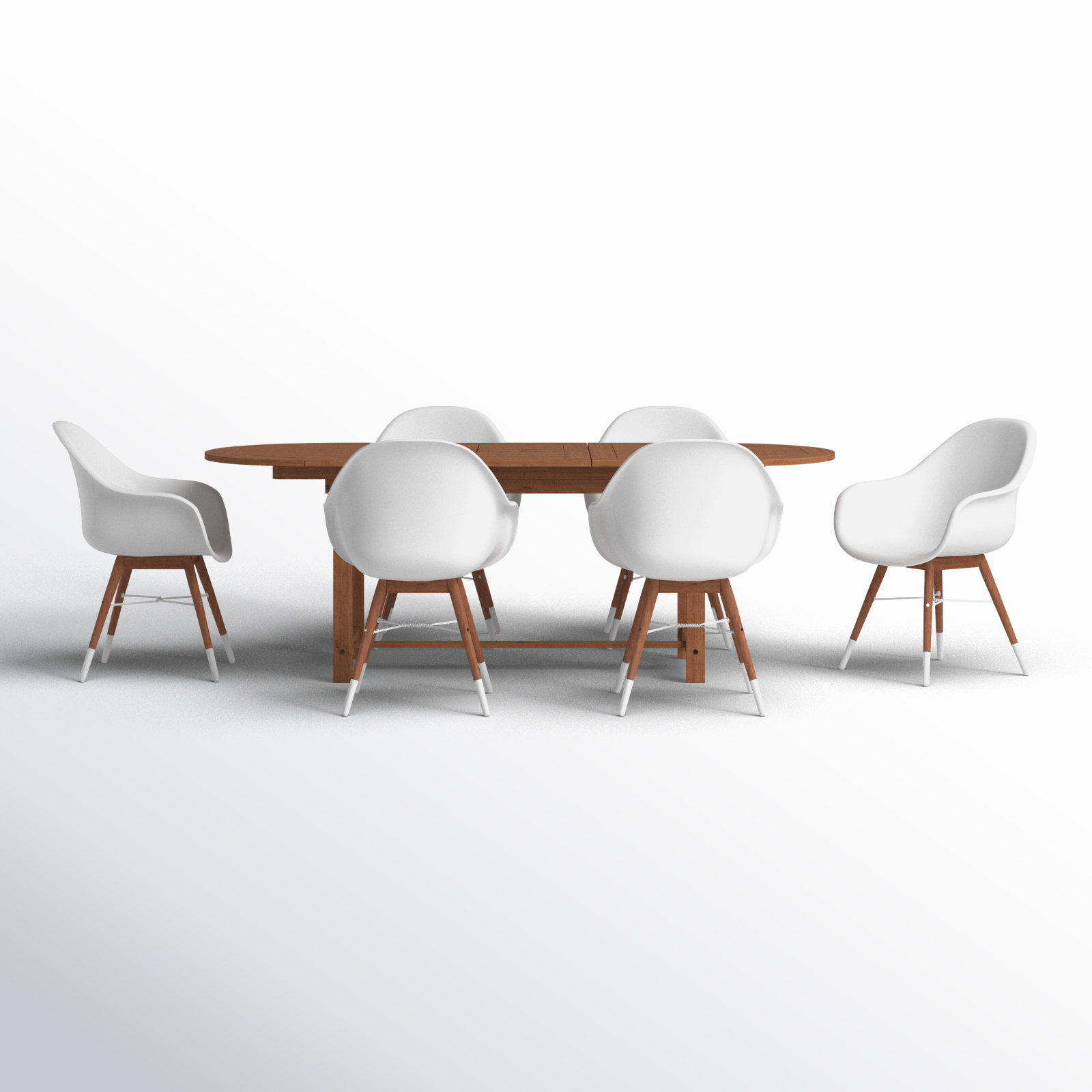 Anautica 87" Eucalyptus Patio Dining Set