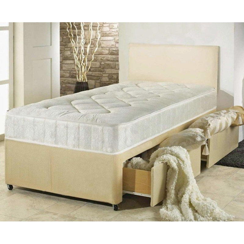 Cambridge Coilsprung Divan Bed Set, 3 Drawers, Double (4'6")