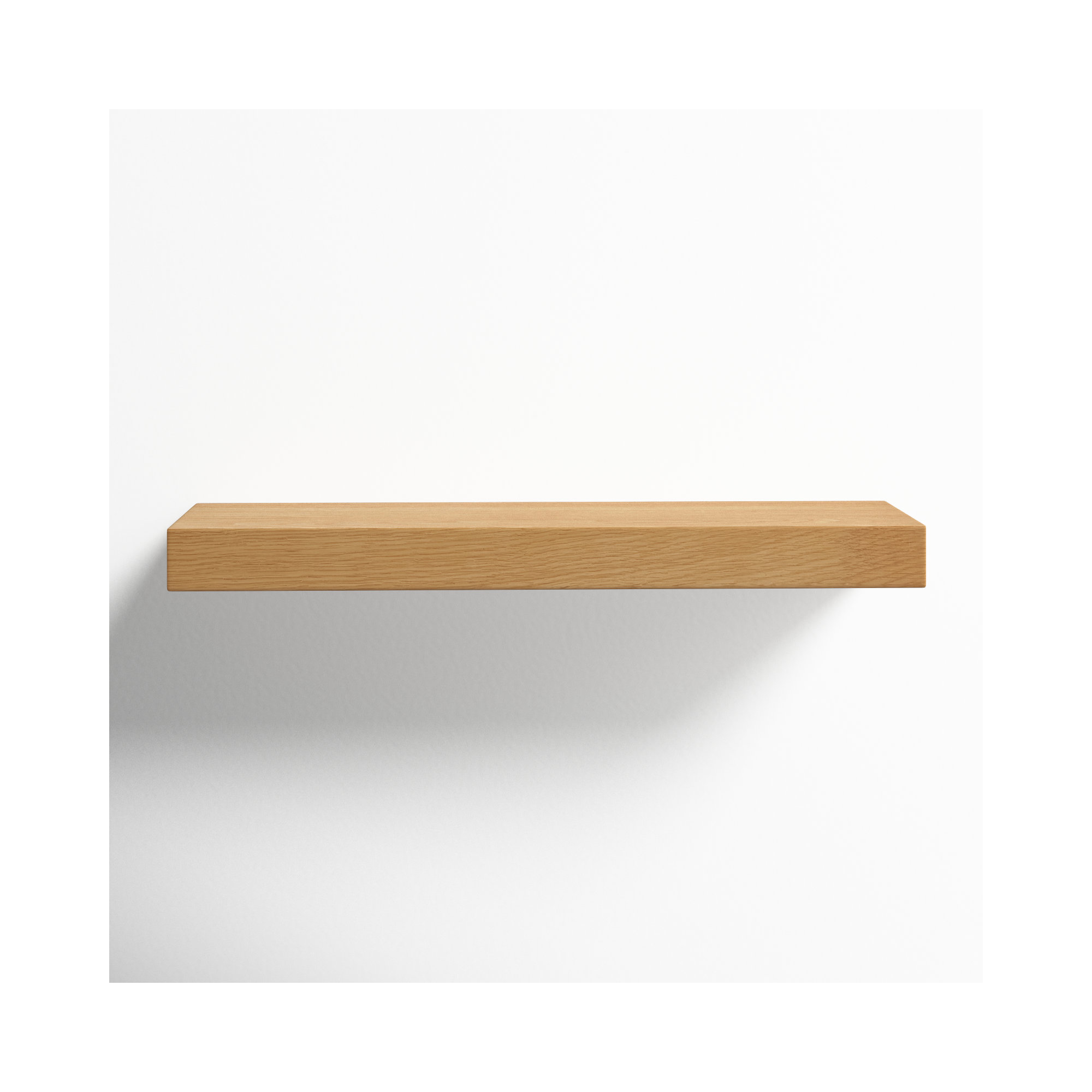 Sherice Floating Shelf, 1.97" H x 23.63" W x 10.24" D, Oak