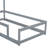 Gray Wood Frame Twin House-shaped Headboard Floor bed with Fences-1915464542