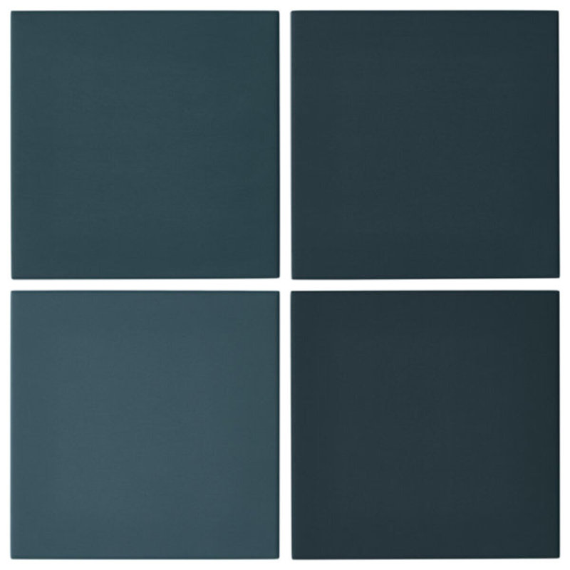 Born 5X5 Matte Porcelain Tile, Teal Blue