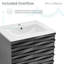 Meuble-lavabo à Cascade noir de 24 po-98796173