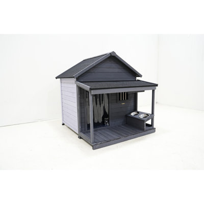 Outdoor Dog Shelter With Spacious Porch And Roof - Provide Comfort Air Circulation Your Pet In Summer