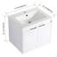 Meuble-lavabo 24 po avec lavabo en résine, 2 portes à fermeture en douceur, fixation à flotteur
