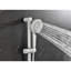 Ensemble de douche de salle de bain en blanc avec tête, douche à main, barre coulissante, jets de corps, bras, boyau, garniture de valve, poignée à levier avec système d'injection d'air moderne - laiton