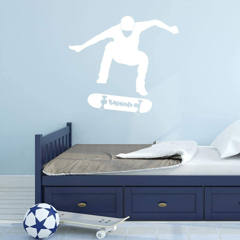 Text & Numbers Wall Decal, White, 18" H x 19.5" W