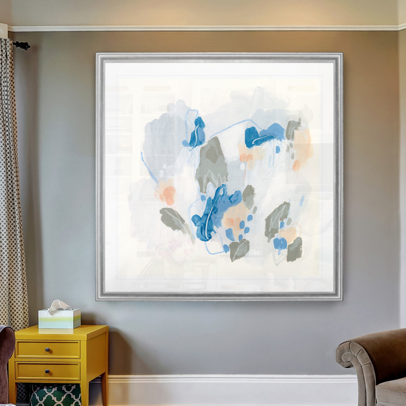 « light refraction ii »-reproduction d’art sur toile, H 22,5 po x l 22,5 po x P 1,5 po, Cadre argenté