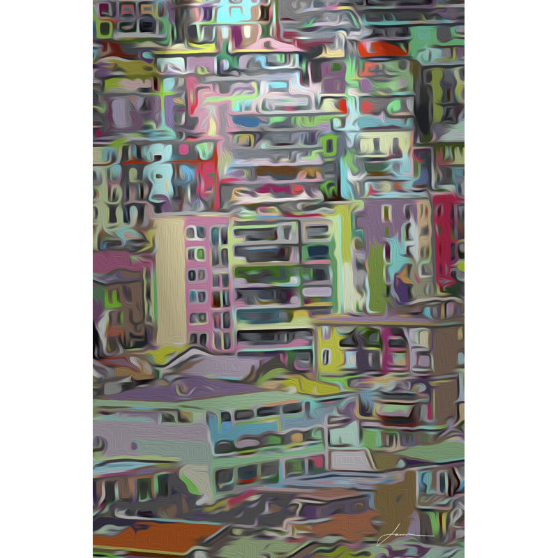 " Stack III " by James Burghardt Painting Print, 12" H x 8" W x 1.25" D