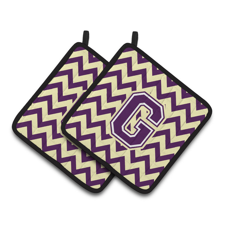 Poignée à chevrons, G, Mauve / doré clair