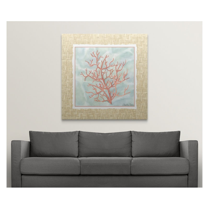 «Ocean Coral» par Mcclean, impression, H 20 po x l 20 po x 1,5 po, Toile