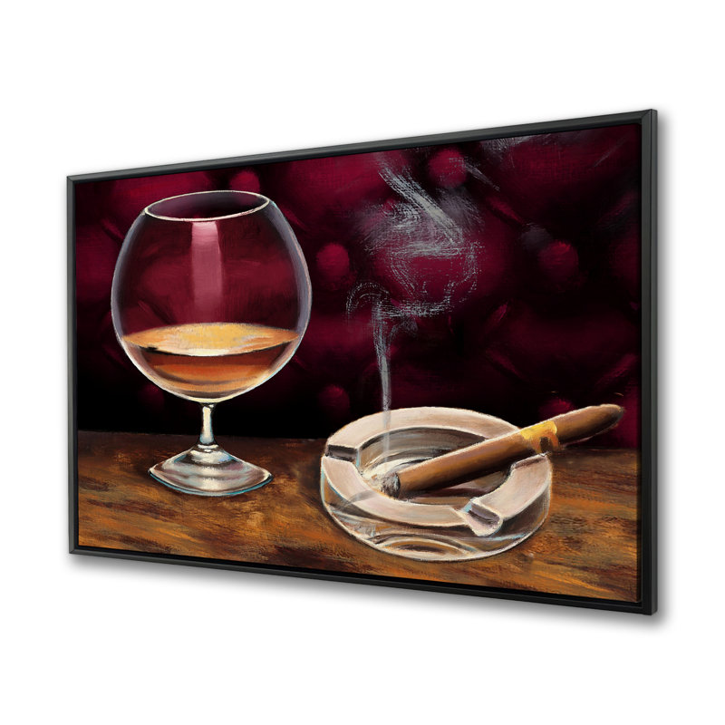 Toile alcool et cigare | Art encadré Elegant Home Decor