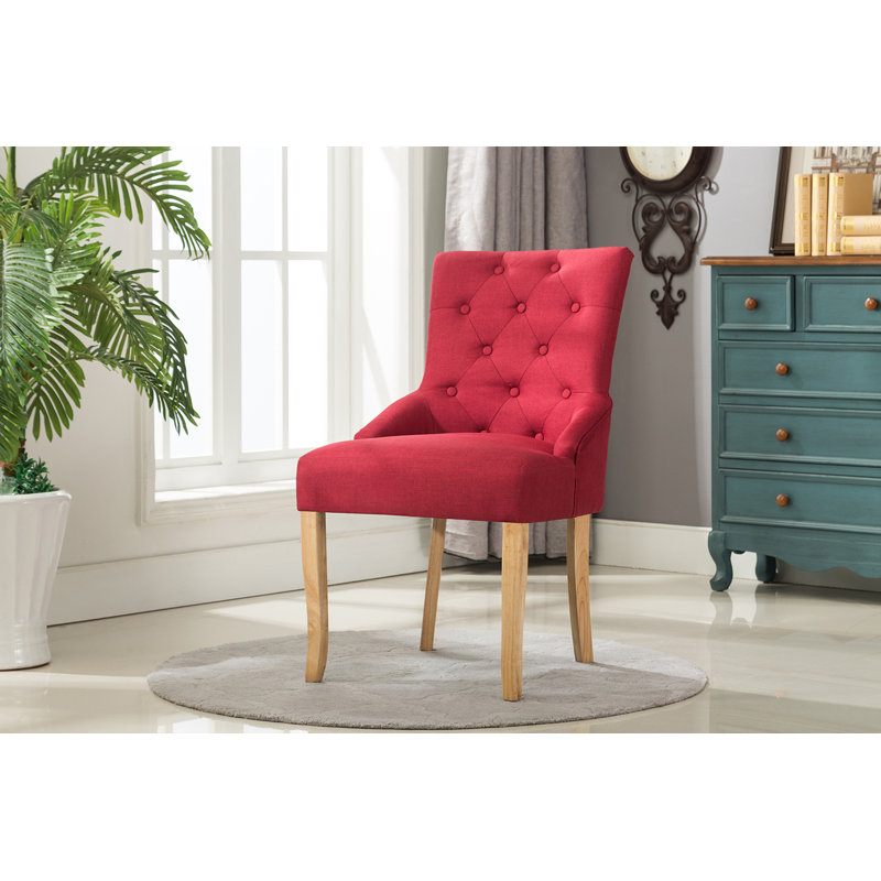 Bradman 51.5cm H Upholstered Side Chair, Red, 2