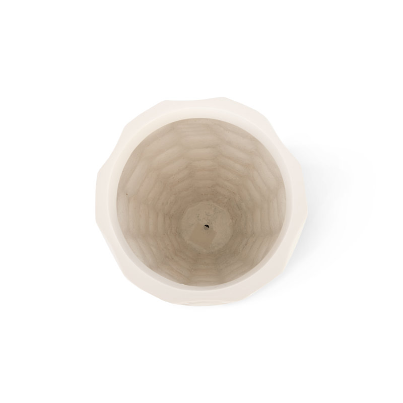 Mando Resin Pot Planter, 28" H x 13" W x 13" D, White
