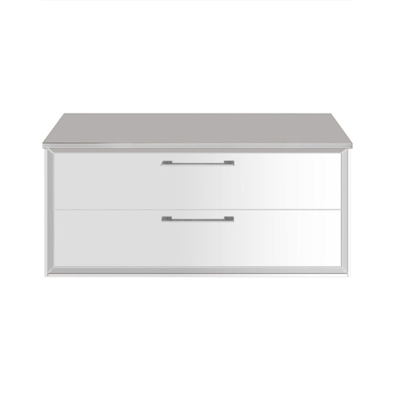 Gemelli 30" W x 12" H x 22" D Wall Mounted Bathroom Cabinet, Gloss White
