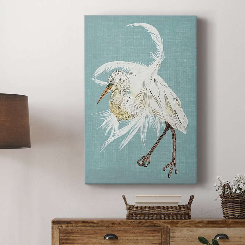 Heron Plumage IV - galerie Cavas sur mesure, H 18 po x l 12 po