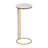 Sanches Modern Side Table With Slim Metal Base And Round Top - Stylish Cocktail Accent For Living Room Or Small Spaces - Narrow End Table For Home Decor - 24", Gold