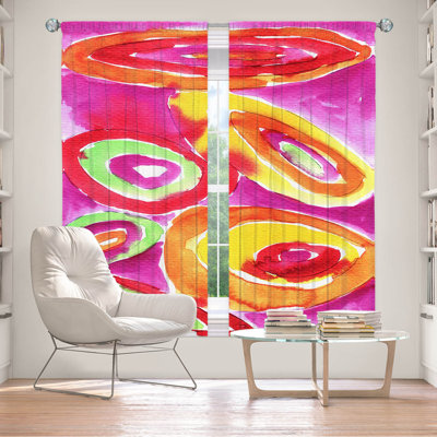 Paire de rideaux occultant en polyester Abigayl