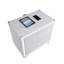 Table de chevet 2 tiroirs avec accents scintillants, argent