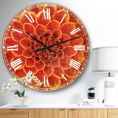 Abstract Flower Petals - Traditional wall clock