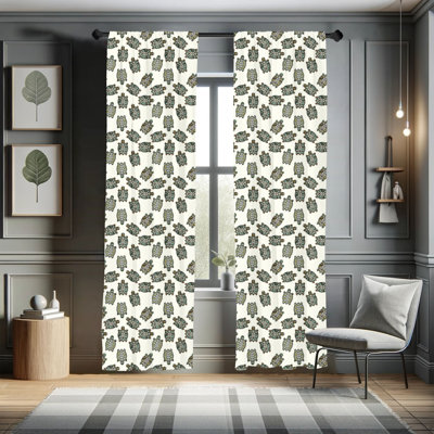 Turtle Semi-Sheer Rod Pocket Curtain Panels