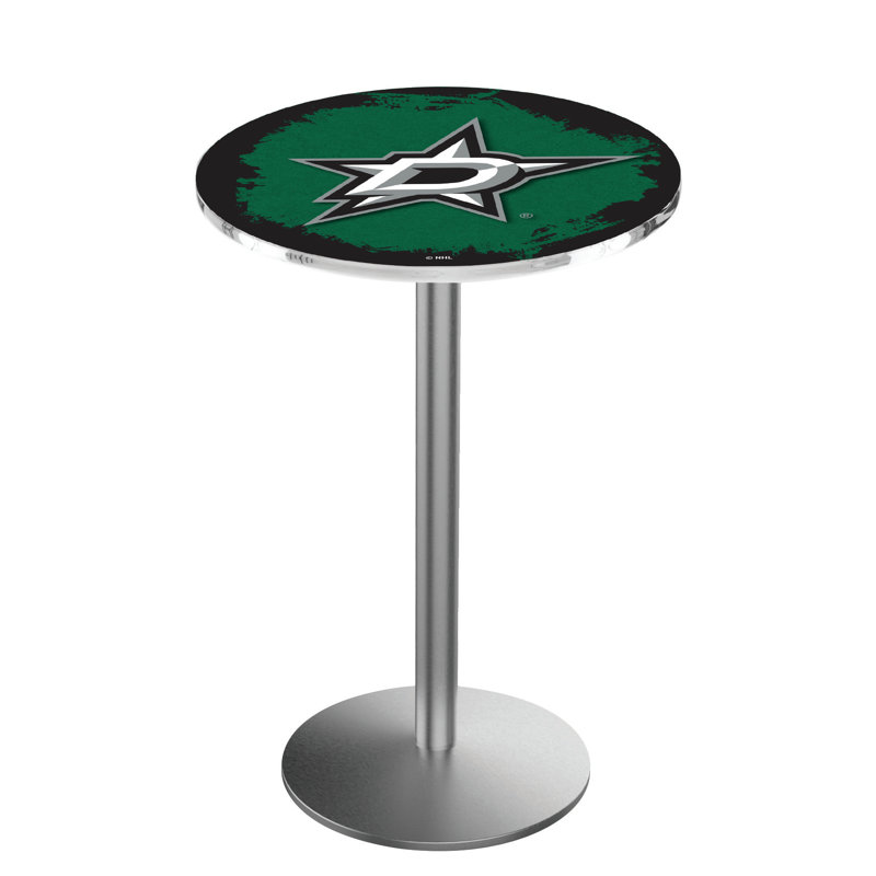 Table de salle à manger 30 po NHL, Acier inoxydable, Dallas Stars