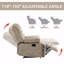 Grand fauteuil manuel avec fauteuil inclinable en tissu rembourré pour le salon, beige-1259381529