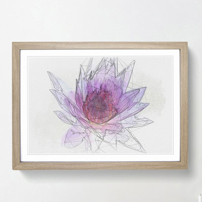 Water Lily in Abstract - Picture Frame Graphic Art Print