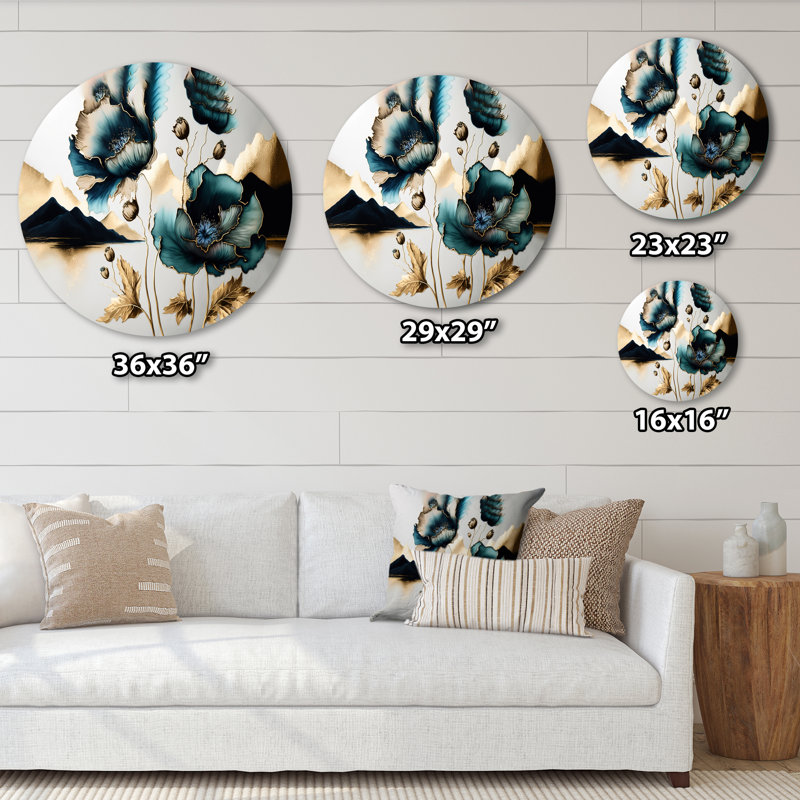 Glam Plants & Flowers Wall Decor on Metal, 16" H x 16" W x 1" D