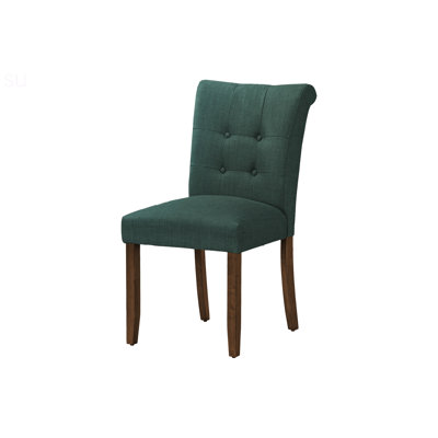 Ensemble de 2 chaises de salle à manger rembourrées modernes avec pieds en bois de noyer robustes pour le confort et le style dans toute salle à manger ou cuisine.