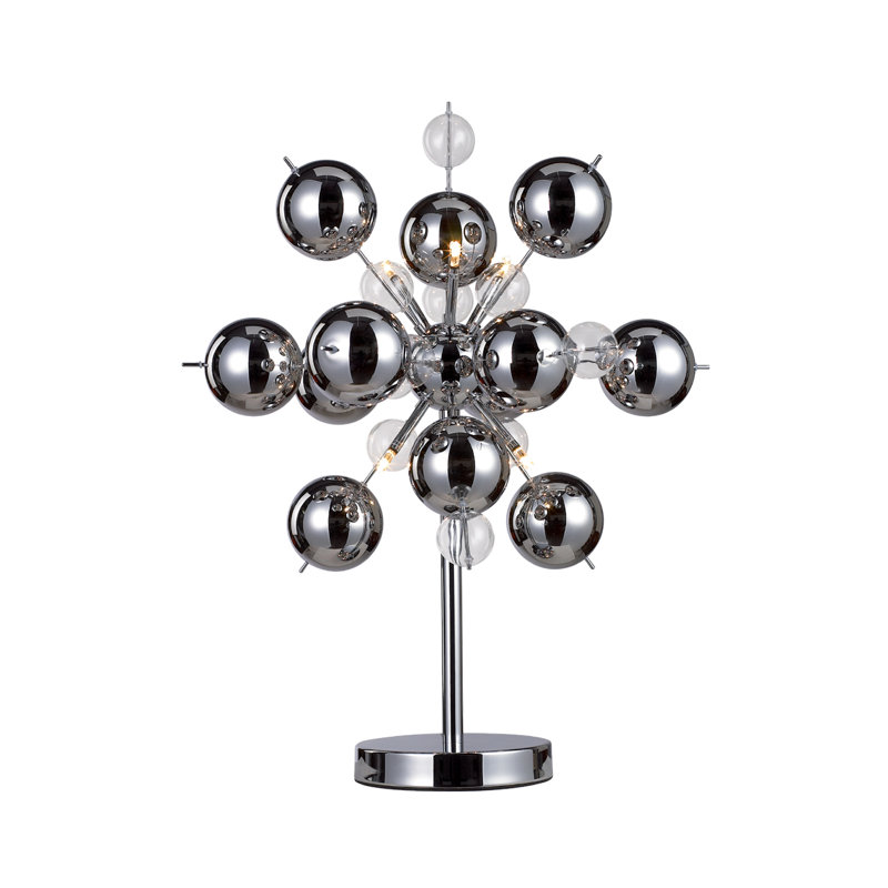 73 cm Abdirizaq Table Lamp, Chrome/Clear