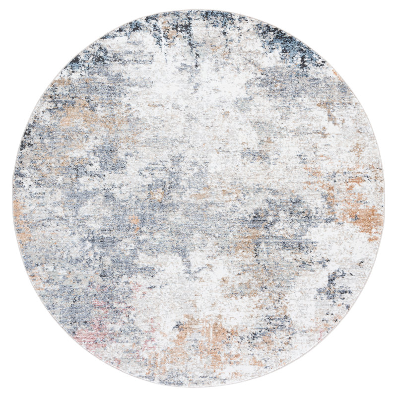 Tapis abstrait Idhika Performance, Rond 5 pi 3 po