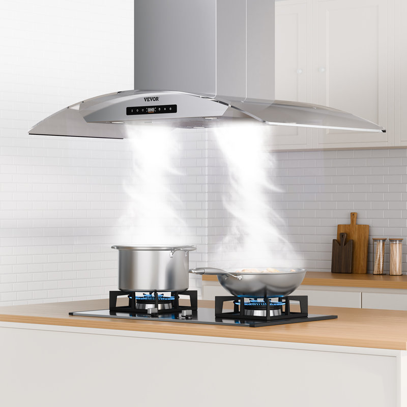 Hotte murale de 30 po pour hotte de cuisine à fixation au plafond 800 CFM et commande tactile