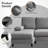 112" U-Shaped Sectional Sofa with Ottoman & 4 Seats-1009321371