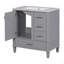 Ensemble de meuble-lavabo moderne avec lavabo 30 po, meuble-lavabo moderne avec porte à fermeture douce et 3 tiroirs, structure en bois massif-1293835201