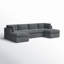 Canapé modulaire de coin avec repose-pieds Annai-1162151139