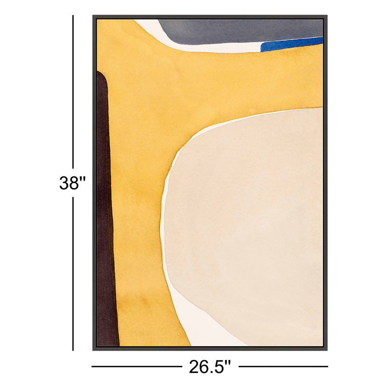 Hint Of Cobalt Print by Julia Balfour, 38" H x 26.5" W x 1.25" D, Black Picture Framed Canvas