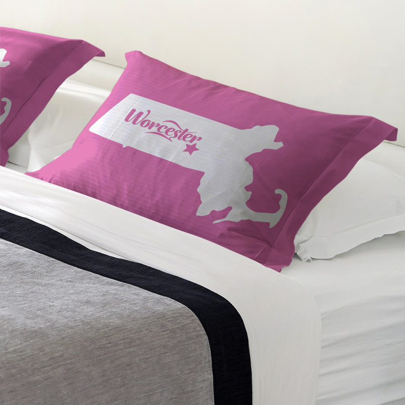 Polyester Sham Set, Standard/Twin, Microfiber, Pink