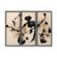 Nature Inspired Cherry Blossom Branch by  - 3 Piece Picture Frame Painting Set on Paper-81386813