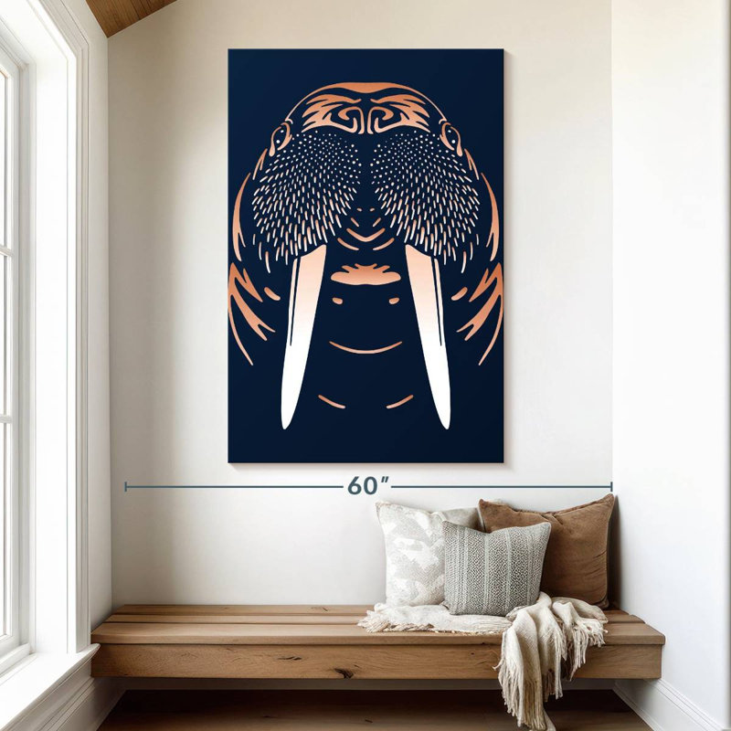 Brampt Walrus Head, 51" H x 34" W