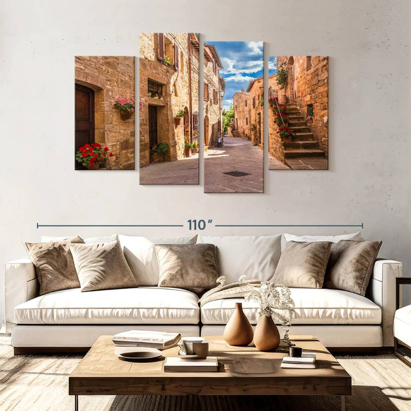 Nicci Rustic Tuscan Street, H 54 po x l 84 po