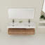 Meuble-lavabo mural de 60 po avec lavabo double en résine, tiroir à fermeture en douceur et fixation à flotteur-611182766