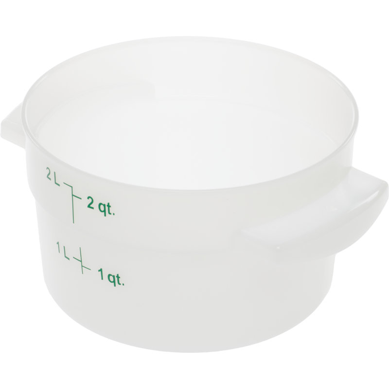 Contenant alimentaire rond 2 pintes - transparent, Blanc
