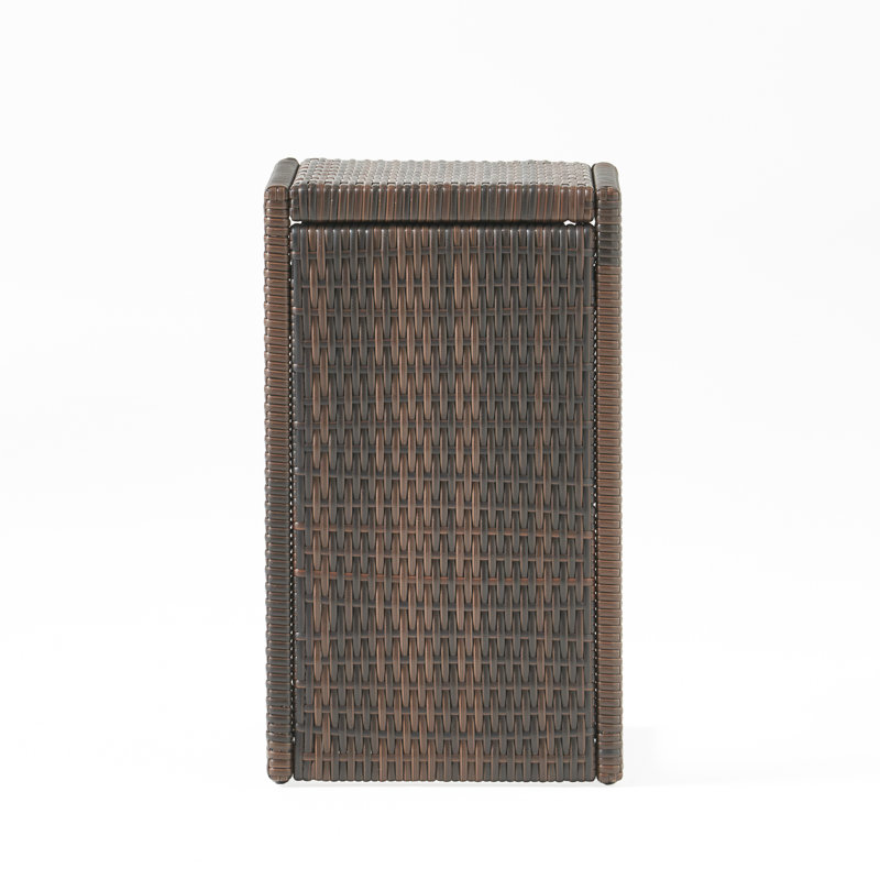 Karstynn Rectangular Wicker/Rattan Outdoor Side Table