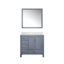 Meuble-lavabo l 36 po x P 22 po, comptoir blanc décalé à droite et miroirs 34 po-599976722