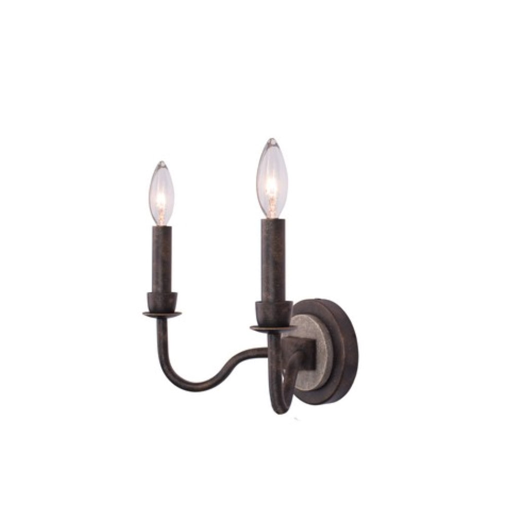 Harper Iron Candle Wall Light Kalco