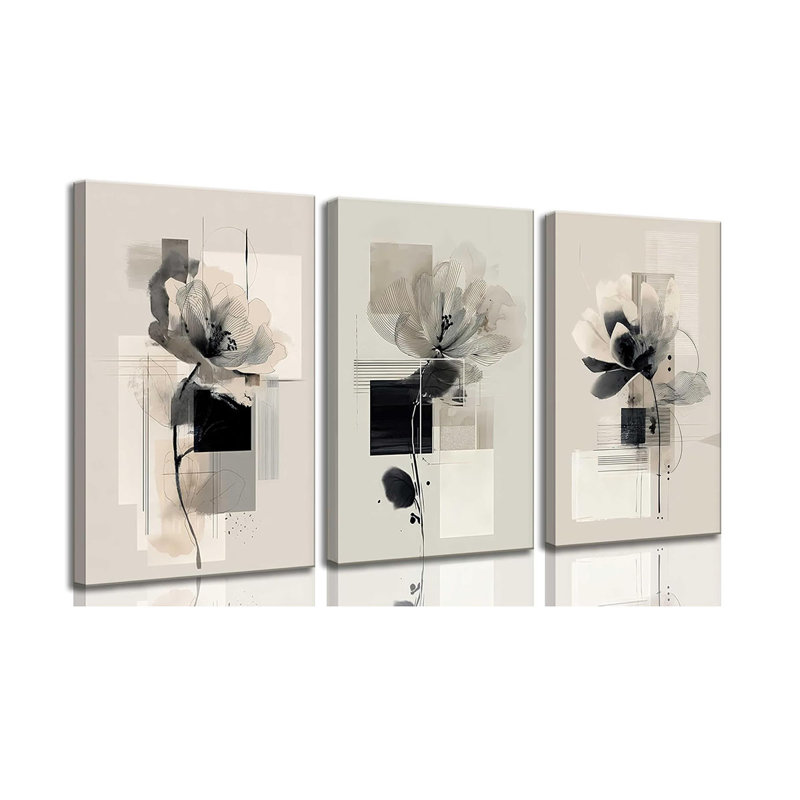 3 Piece Wrapped Canvas Print, 40 cm H x 30 cm W