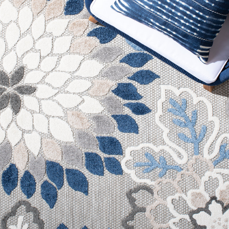 Dellia Performance Floral Indoor/Outdoor Area Rug, Runner 2'2" x 5'