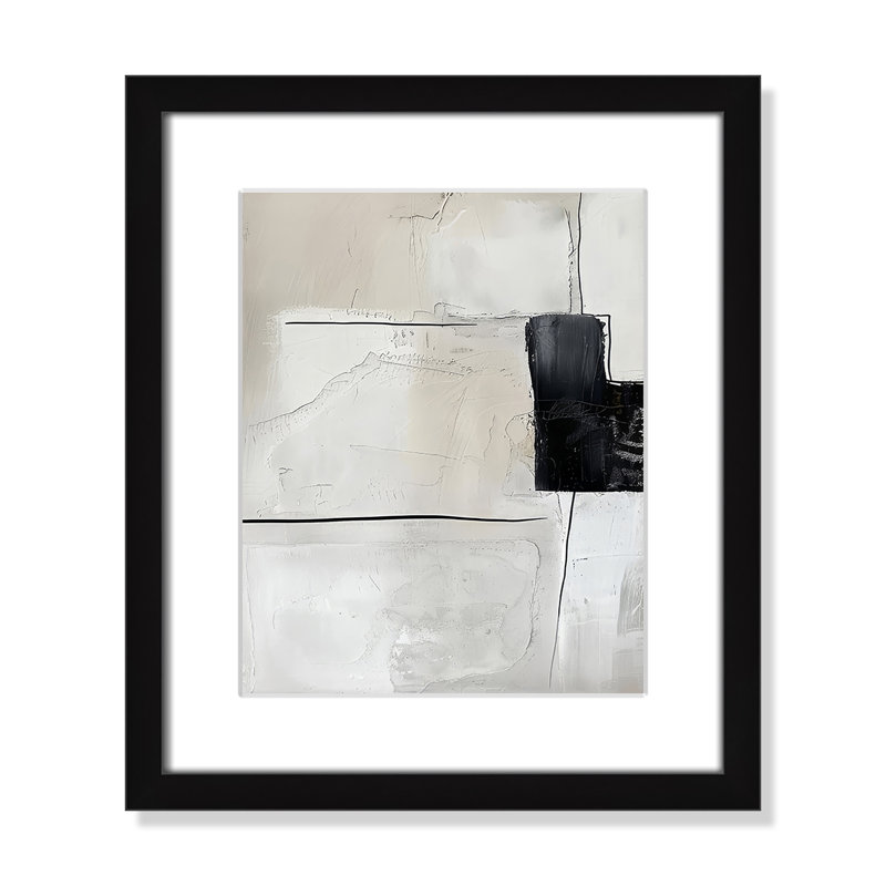 «Neutral Balance I Print» par Lazar Studio, L 13 po x H 15 po, Matted Print, Noir satiné