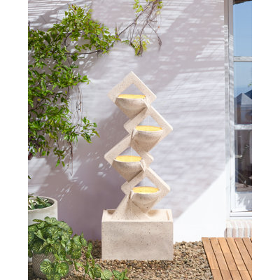 SHEGAR Outdoor Floor Fountain with Lights