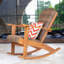 Chaise berçante d'extérieur en teck indonésien Deaires